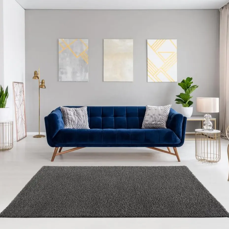 Loca Shaggy Vloerkleed Grijs Hoogpolig - 140x200 CM