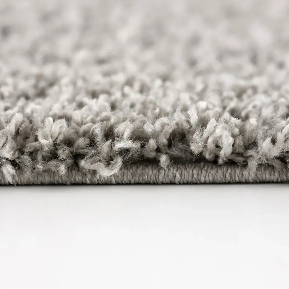 Loca Shaggy Vloerkleed Lichtgrijs Hoogpolig - 160x230 CM
