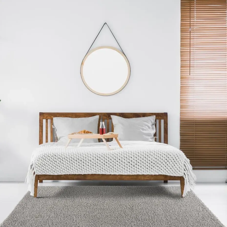 Loca Shaggy Vloerkleed Lichtgrijs Hoogpolig - 160x230 CM