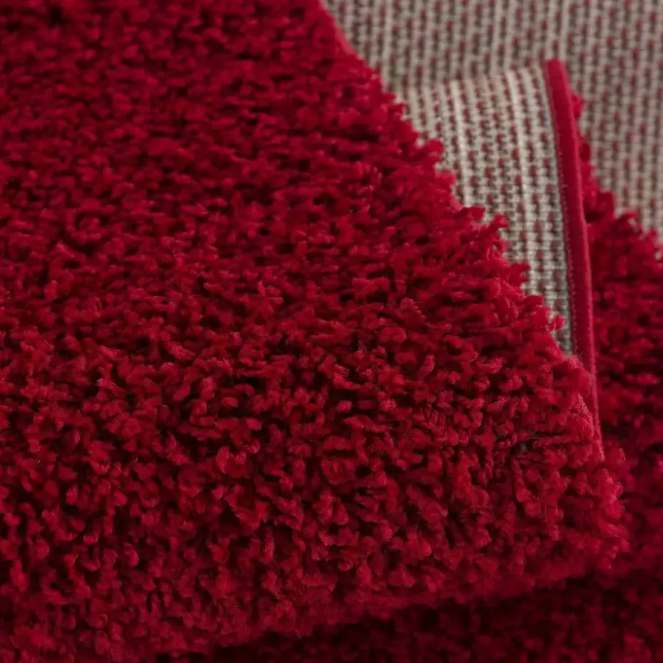 Loca Shaggy Vloerkleed Rood Hoogpolig - 160x230 CM