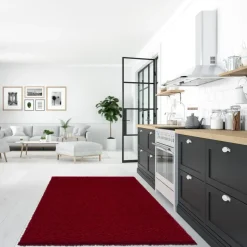 Loca Shaggy Vloerkleed Rood Hoogpolig - 160x230 CM