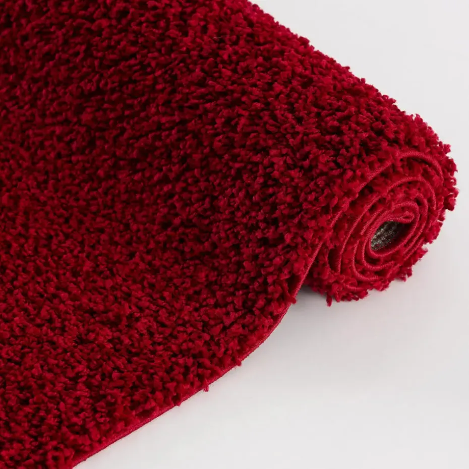 Loca Shaggy Vloerkleed Rood Hoogpolig - 140x200 CM