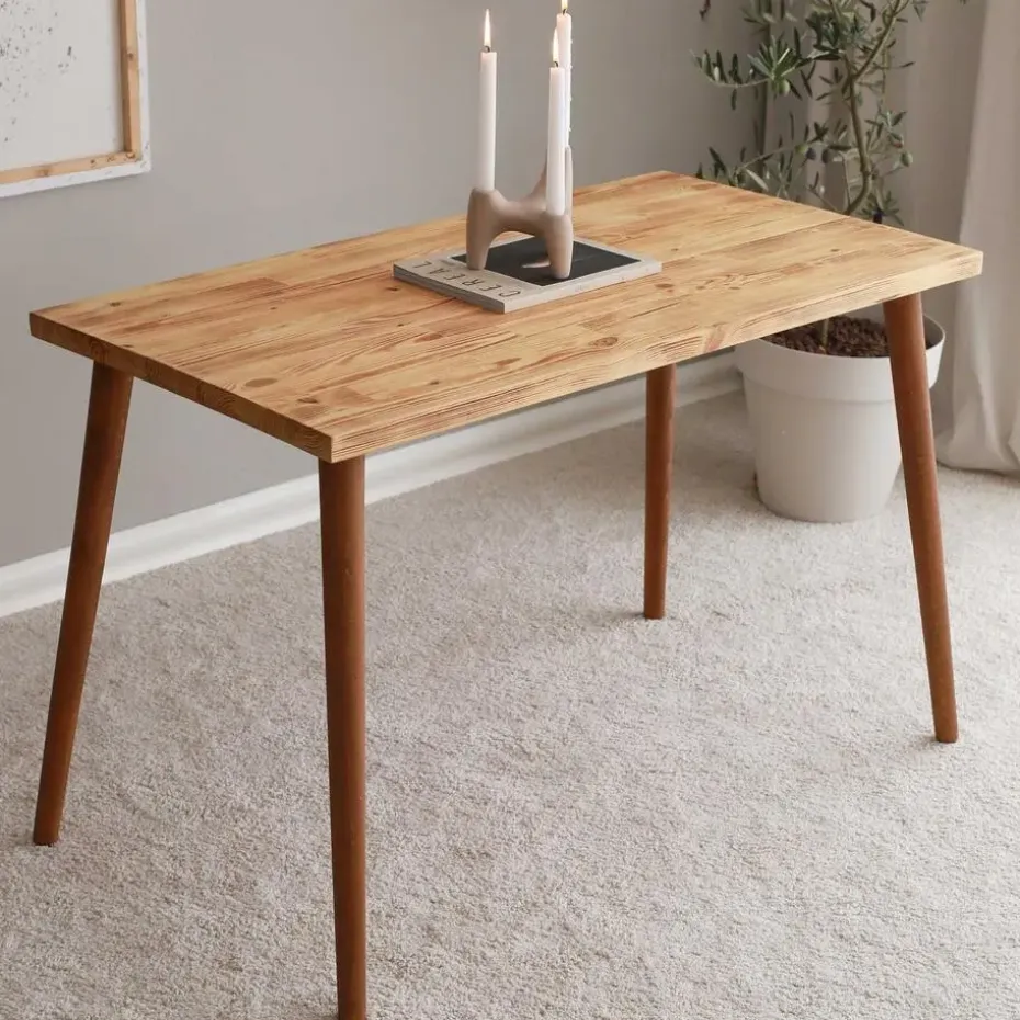Locelso bureau - 100% grenen massief hout - Beukenhouten poten - Eikenkleur