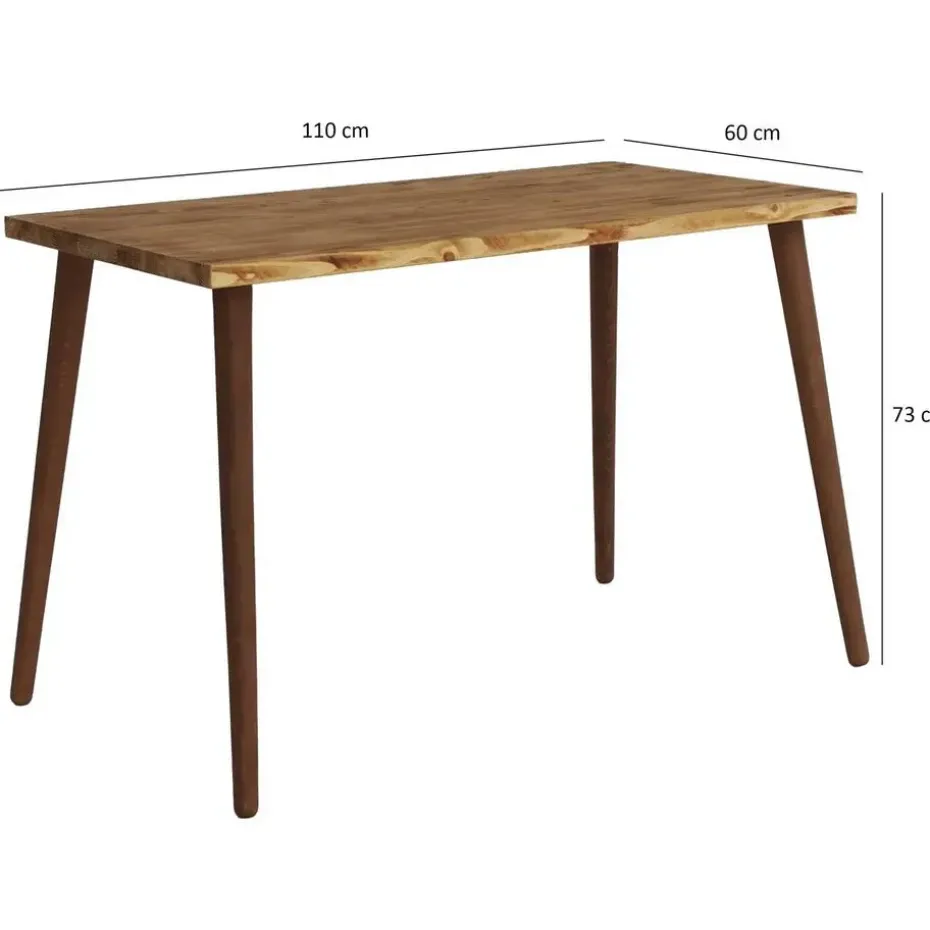 Locelso bureau - 100% grenen massief hout - Beukenhouten poten - Eikenkleur