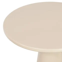 LOFT42 Bijzettafel Ferry trompetvoet - Metaal - Beige - 60x44