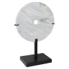 LOFT42 Circle Ornament op Voet - Marmer - Metaal - Ø30