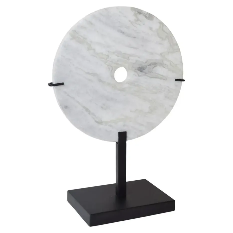 LOFT42 Circle Ornament op Voet - Marmer - Metaal - Ø30