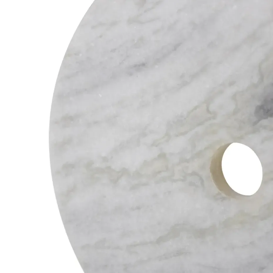 LOFT42 Circle Ornament op Voet - Marmer - Metaal - Ø30