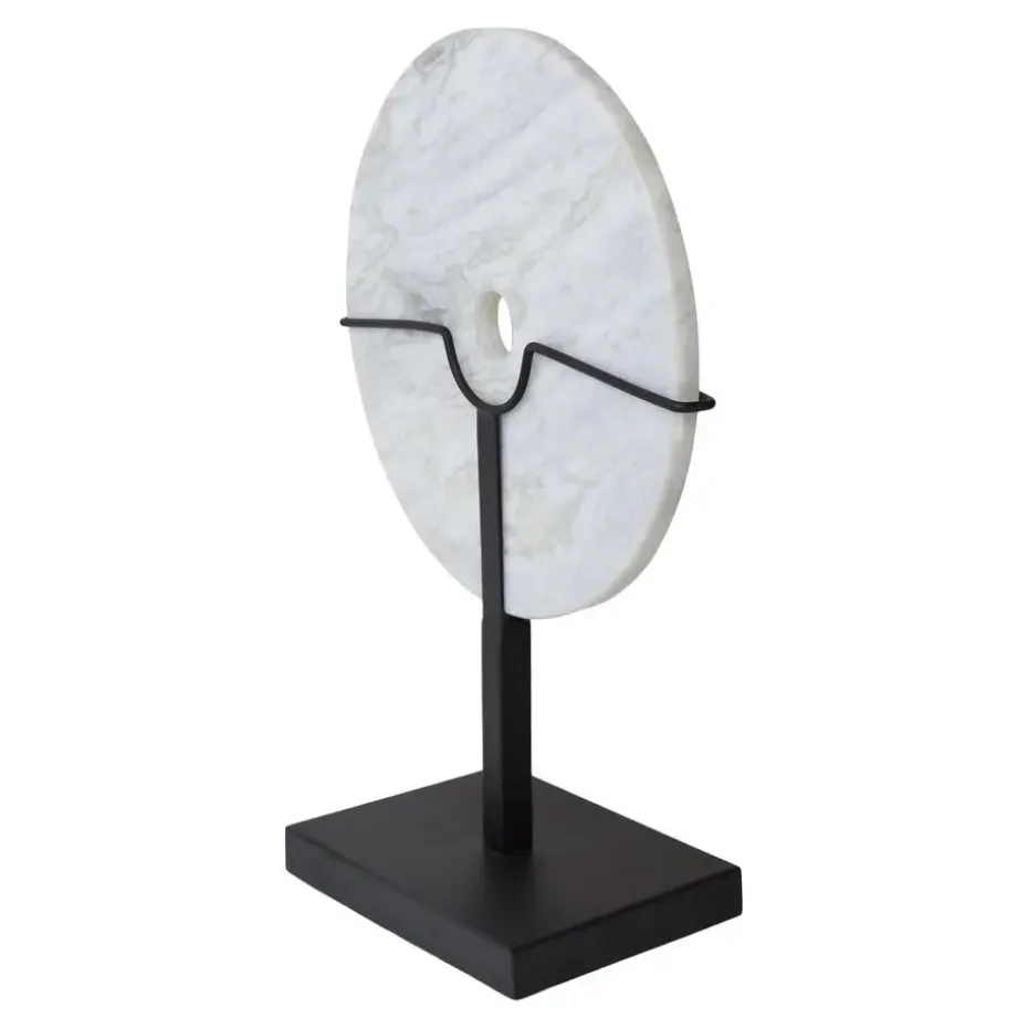 LOFT42 Circle Ornament op Voet - Marmer - Metaal - Ø30