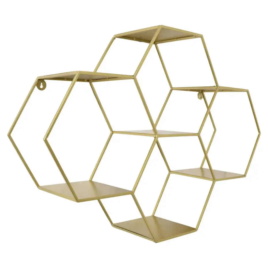 LOFT42 Hexagon Wandrek Zeshoekig - Goud - 57x80x20
