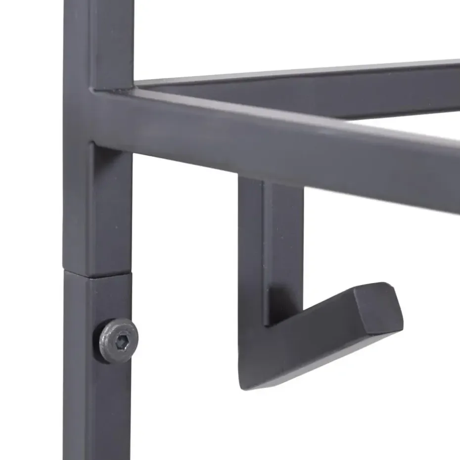 LOFT42 Jip Kapstok - 12 haken - Metaal - Zwart - 100x80x33