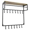 LOFT42 Petri XL Kapstok - 15 haken - Metaal - Zwart - 100x105x30