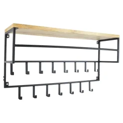 LOFT42 Petri XL Kapstok - 15 haken - Metaal - Zwart - 100x105x30