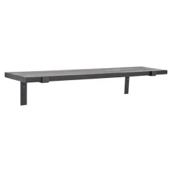 LOFT42 Wally Wandplank Zwart Mangohout - Industrieel - 70x16x1,6