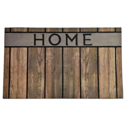 Luance Deurmat - met print - rubber - houtlook - 45 x 75 cm