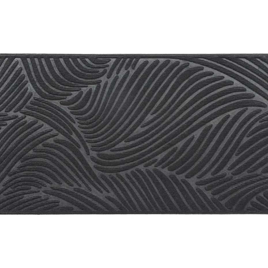 Luance Deurmat Vague - zwart - rubber - rechthoek - 75 x 44 cm