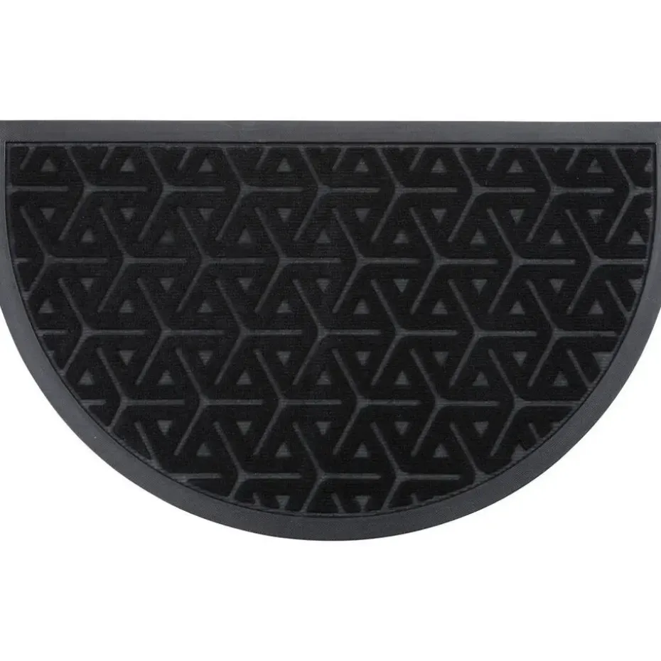 Luance Deurmat Wilson - zwart - rubber - halve maan - 75 x 44 cm