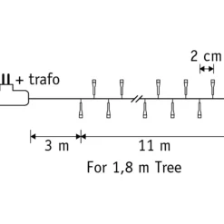 Luca Lighting Kerstboomverlichting - 550 LED - L1100 cm - Multikleur