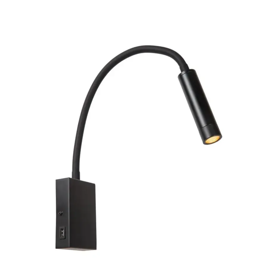 Lucide ALEC Wandspot - Zwart