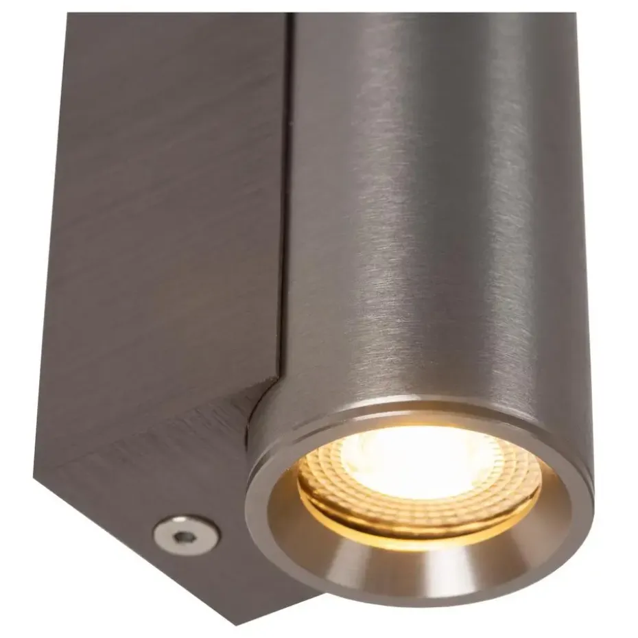 Lucide DUPLA Wandspot - Grijs ijzer