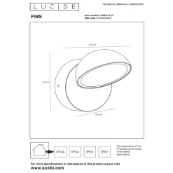 Lucide FINN Wandlamp - Wit