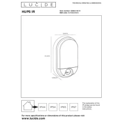 Lucide HUPS IR Wandlamp - Wit