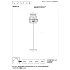 Lucide NERIDA Vloerlamp - Zwart