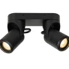 Lucide NIORT - Plafondspot Buiten - 2xGU10 - IP44 - Zwart