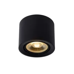 Lucide plafondspot Fedler - zwart - Ø12 cm