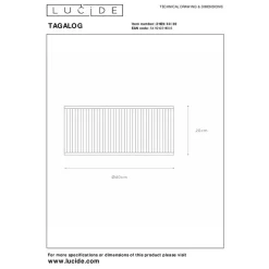 Lucide TAGALOG Plafonnière - Zwart
