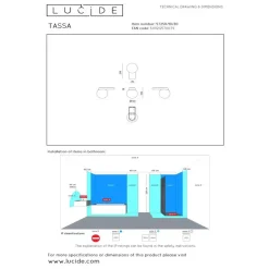 Lucide TASSA Wandlamp - Zwart