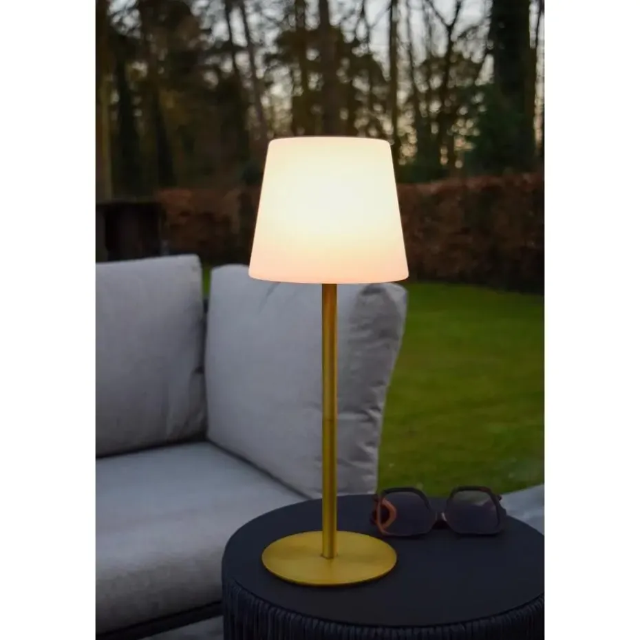 Lucide TYON Tafellamp - Mat Goud / Messing