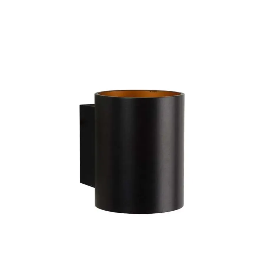 Lucide wandlamp Xera rond - zwart