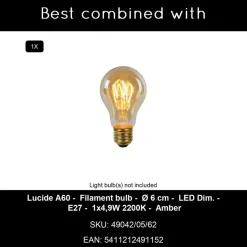 Lucide YUNKAI Vloerlamp - Naturel