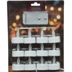 Lumineo LED waxinelichtjes - 12x stuks - wit