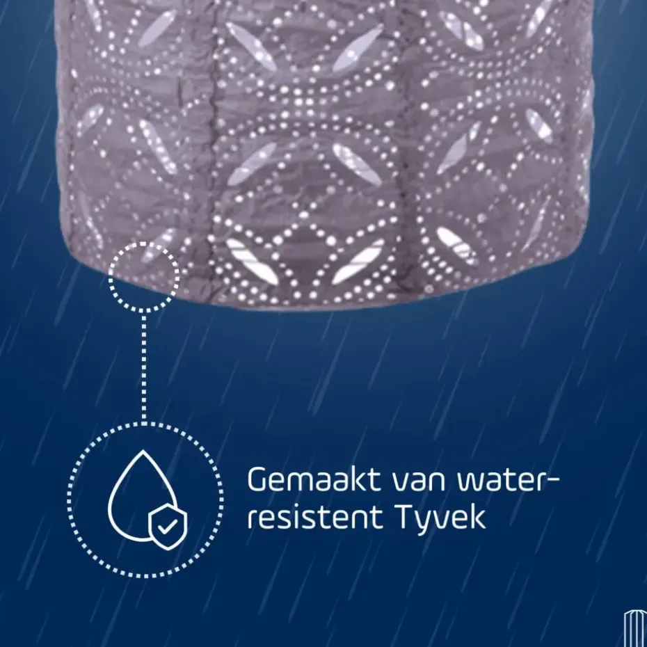 LUMIZ Solar Lampion Mandela Cylinder - 18 cm - Lichtpaars