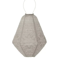 LUMIZ Solar Lampion Marrakesh Can - 30 cm - Licht Taupe