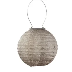 LUMIZ Solar Lampion Spectare Rond - 20 cm - Licht Taupe