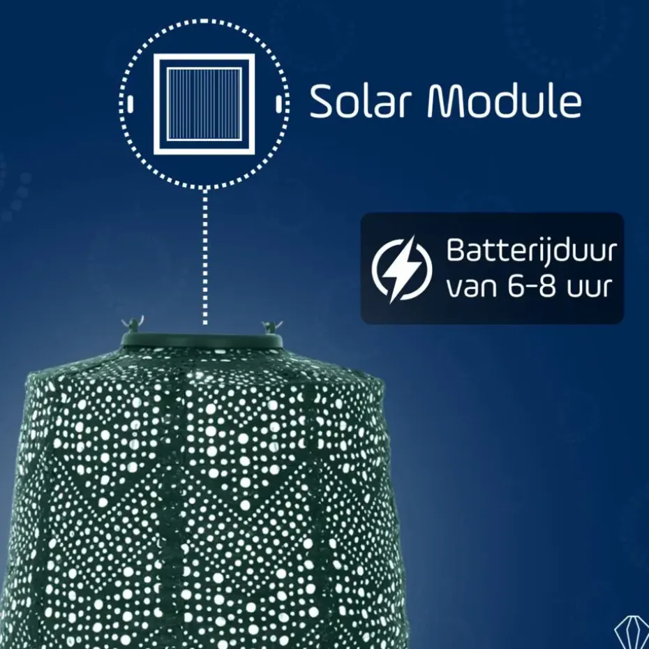 LUMIZ Solar Lampion Verso Lamp - 20 cm - Groen