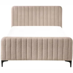 LUNAN - Tweepersoonsbed - Beige - 120 x 200 cm - Bouclé
