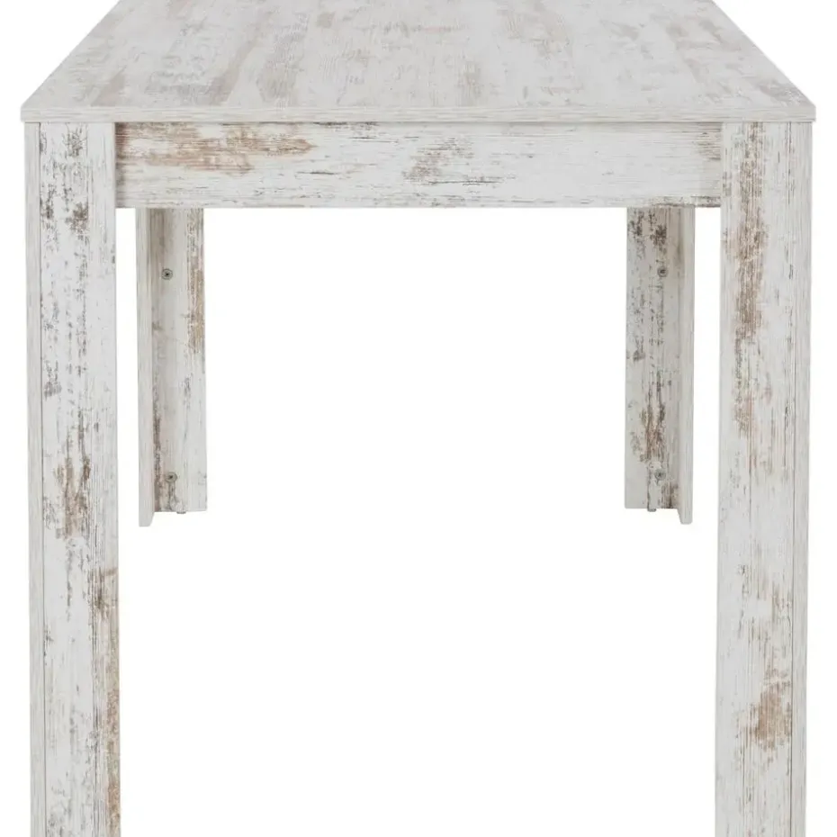 Lynn - Eettafel 120x90 cm 6 personen in antiek wit MDF