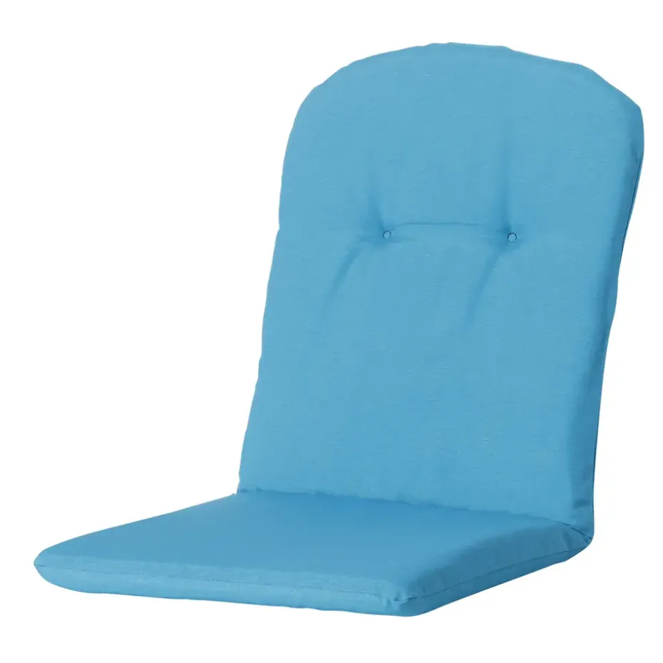 Madison - Kuipstoelkussen Hoge Rug Panama aqua - Ca. 96x45 cm - Set van 4