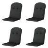 Madison - Kuipstoelkussen Hoge Rug Rib black - Ca. 96x45 cm - Set van 4