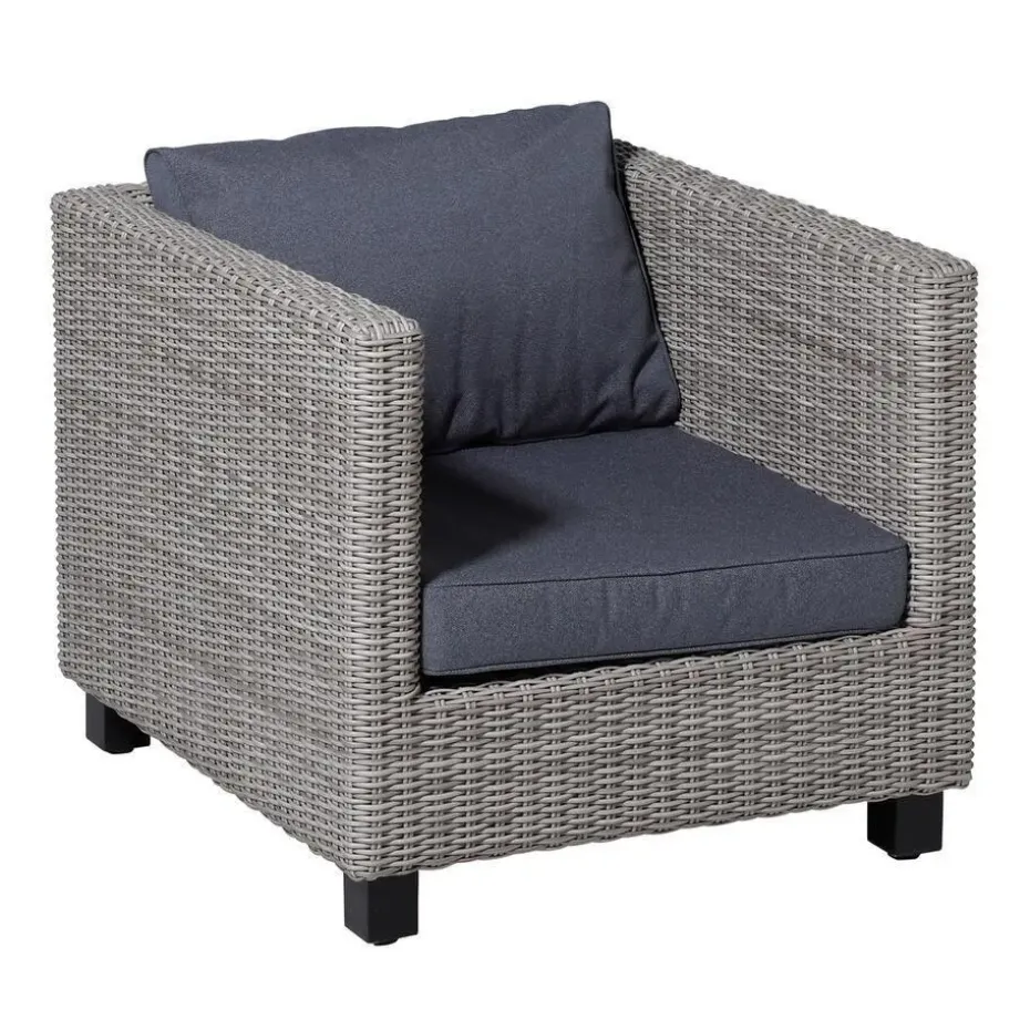 Madison - Lounge Profi-Line Zitkussen Manchester grey - 73x73 cm - Set van 2