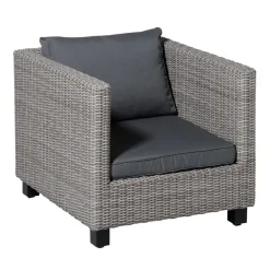 Madison - Lounge Profi-Line Zitkussen Rib grey - Ca. 73x73 cm - Set van 2