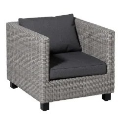 Madison - Lounge Profi-Line Zitkussen grey - Ca. 60x60 cm - Set van 2