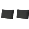Madison - Lounge Rugkussen Rib black - Ca. 40x60 cm - Set van 2