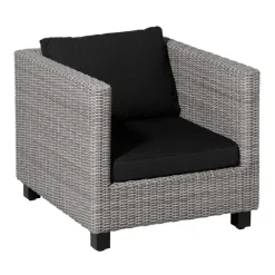 Madison - Lounge Rugkussen Rib black - Ca. 43x73 cm - Set van 2