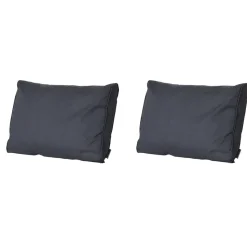 Madison - Lounge Rugkussen Basic black - Ca. 40x60 cm - Set van 2