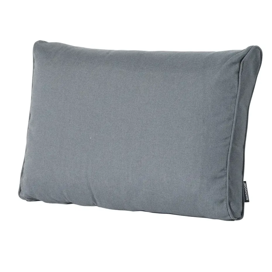 Madison - Lounge Rugkussen Rib grey - Ca. 43x73 cm - Set van 2